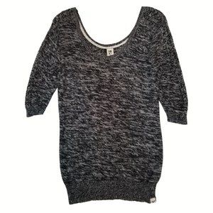 Roxy Scoop Neck 1/2 Sleeve Knit Top Size Large